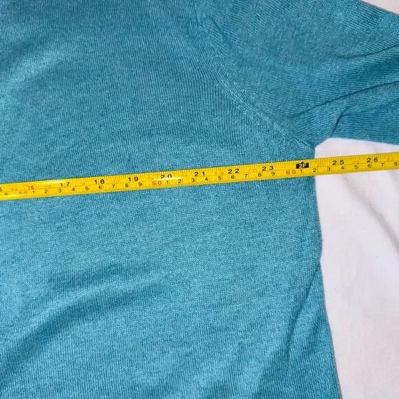 Lou & Grey Long, Soft, Open Cardigan Sweater, in a Blu/Green Sz Medium EUC - Picture 6 of 10